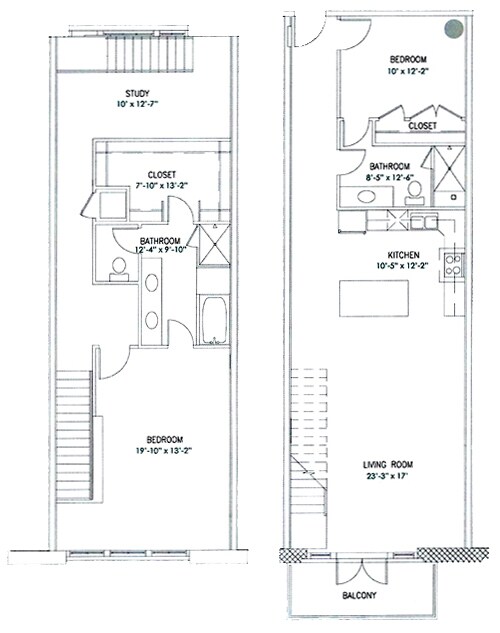 2 Bedroom, 2 Bathroom 508 floor plan